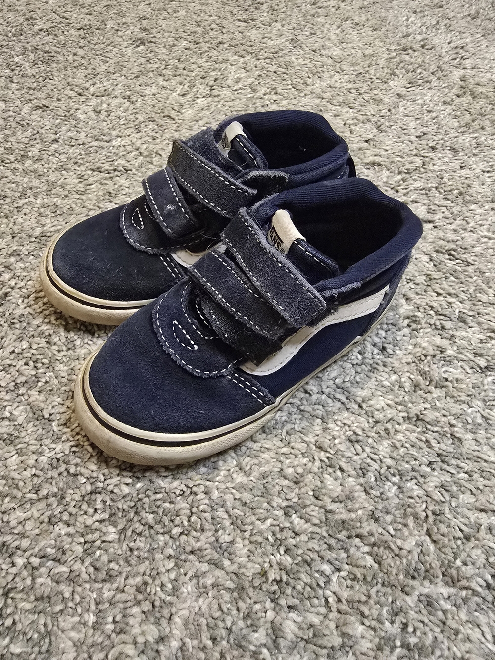 Vans Navy Suede Velcro Shoes